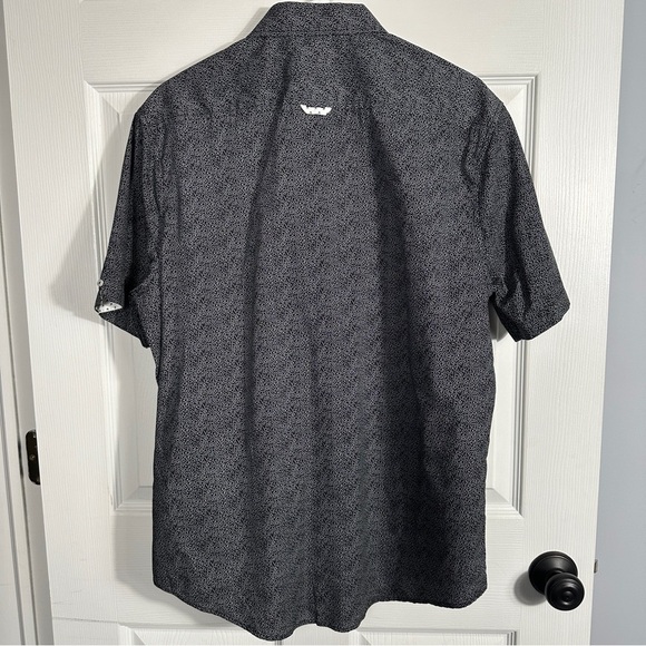 Level Ten Black Patterned Casual Button Down Shirt, size XL, cotton, fall - Picture 8 of 10